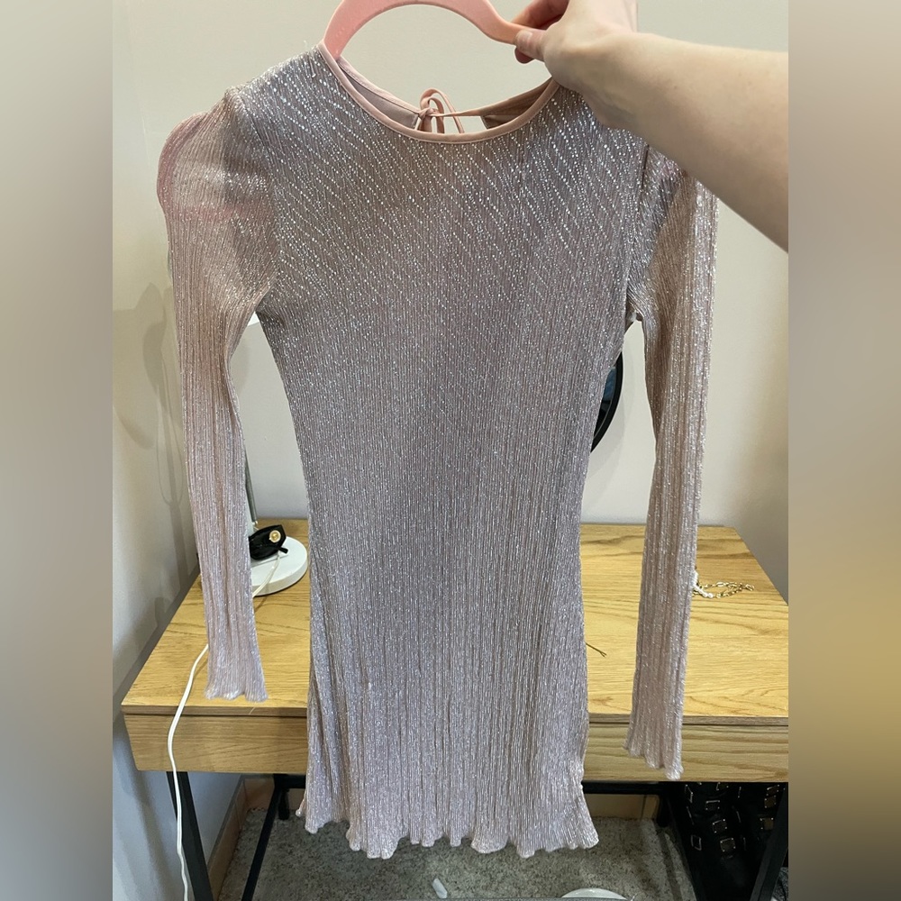 Open back champagne Urban Outfitter’s Dress